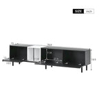 Modern TV Stand for 80 TV with 3 Doors, Media Console Table, Entertainment Center with Large Storage Cabinet for Living Room