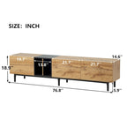 Modern TV Stand for 80 TV with 3 Doors, Media Console Table, Entertainment Center with Large Storage Cabinet for Living Room