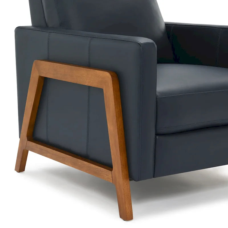 Roland Top Grain Leather Push Back Recliner by Greyson Living