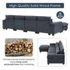 Modern L-Shape Sectional Sofa with Reversible Chaise