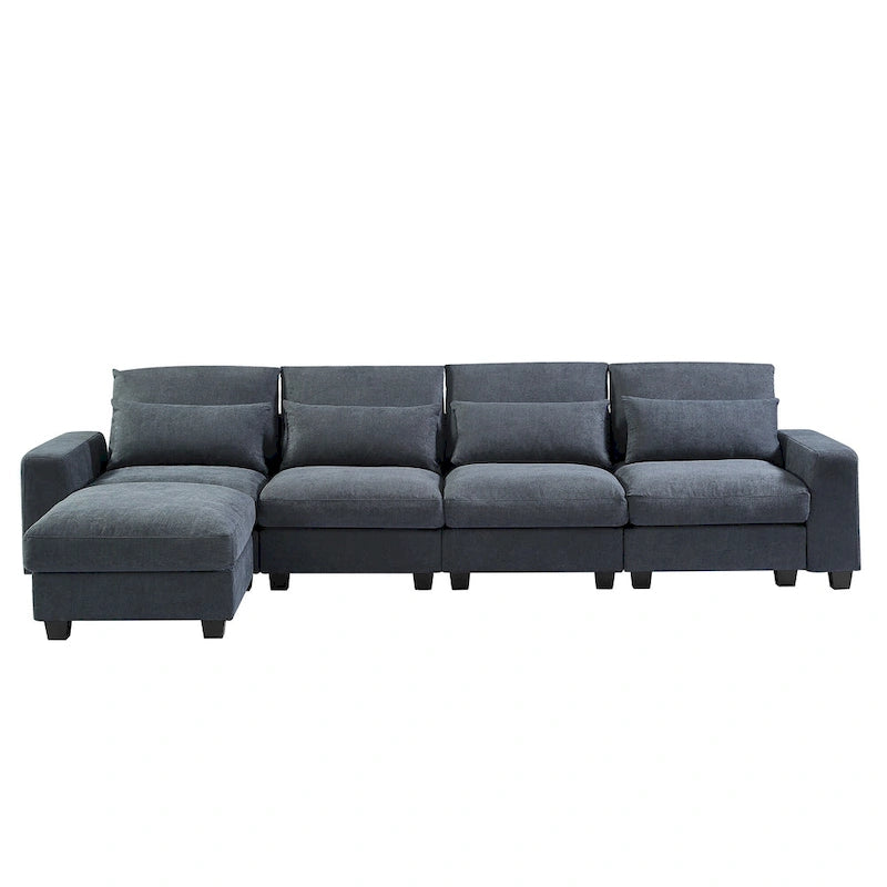 Modern L-Shape Sectional Sofa with Reversible Chaise