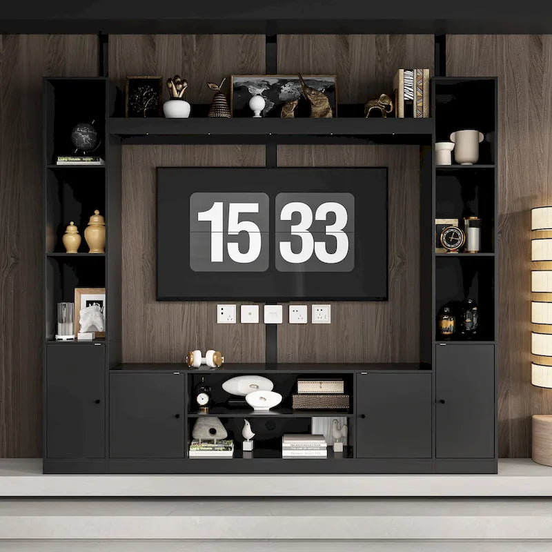TV Stand/Electric Fireplace Ensemble Cozy Stylish Living Room Solution