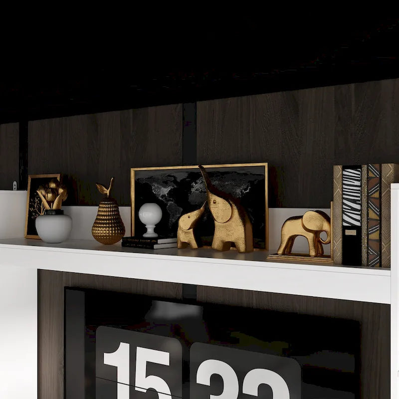 TV Stand/Electric Fireplace Ensemble Cozy Stylish Living Room Solution