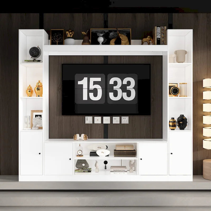TV Stand/Electric Fireplace Ensemble Cozy Stylish Living Room Solution
