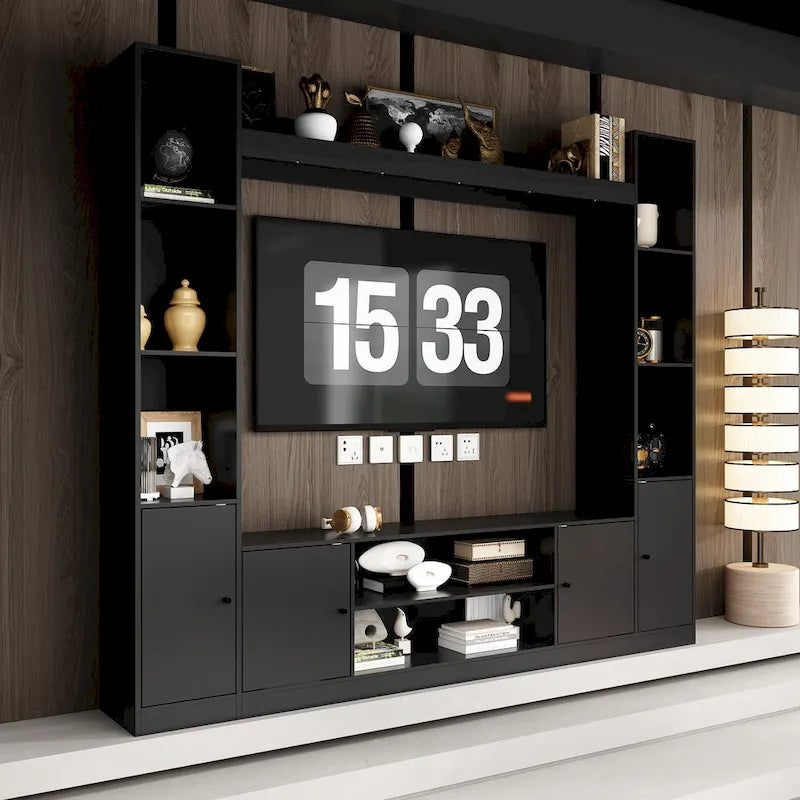 TV Stand/Electric Fireplace Ensemble Cozy Stylish Living Room Solution