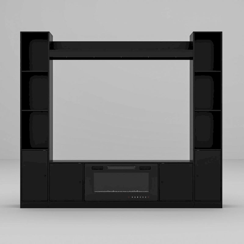 TV Stand/Electric Fireplace Ensemble Cozy Stylish Living Room Solution