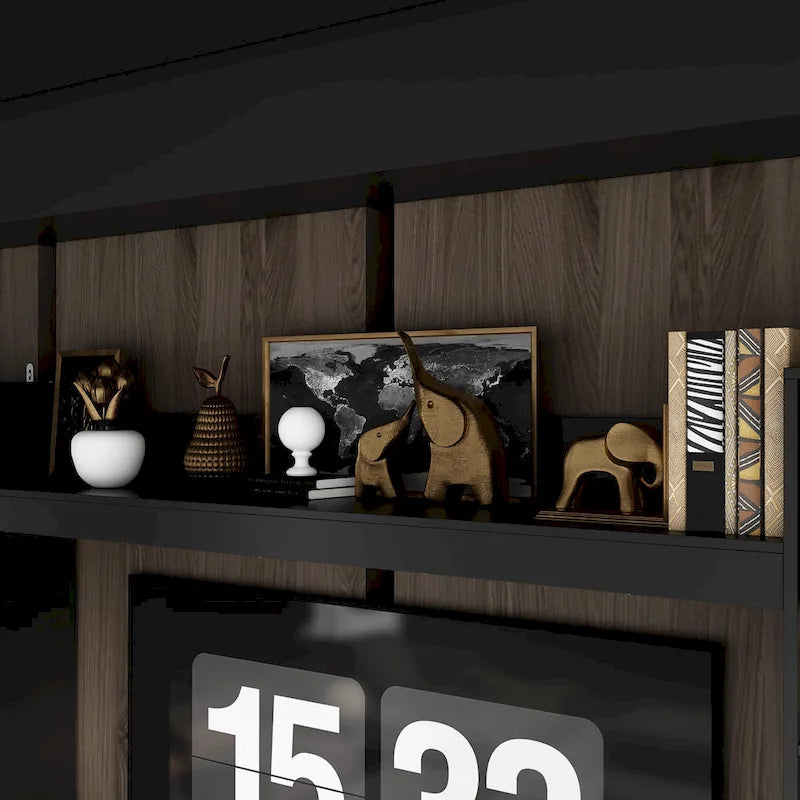 TV Stand/Electric Fireplace Ensemble Cozy Stylish Living Room Solution