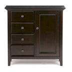 WYNDENHALL Halifax SOLID WOOD 37 inch Wide Transitional Medium Storage Cabinet - 37w x 17d x 36 h