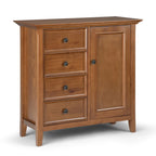 WYNDENHALL Halifax SOLID WOOD 37 inch Wide Transitional Medium Storage Cabinet - 37w x 17d x 36 h