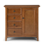 WYNDENHALL Halifax SOLID WOOD 37 inch Wide Transitional Medium Storage Cabinet - 37w x 17d x 36 h