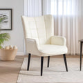 HUIMO High-back Accent Chair Modern Wing Back Chair-Faux Leather