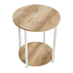 Household Essentials Side End Table with Storage Shelf