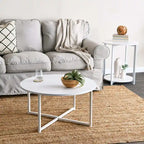 Household Essentials Side End Table with Storage Shelf