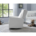 Octavia Solid Wood Microfiber Swivel Glider Rocker Recliner Chair, For Living Room, Bed Room