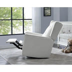 Octavia Solid Wood Microfiber Swivel Glider Rocker Recliner Chair, For Living Room, Bed Room