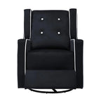Octavia Solid Wood Microfiber Swivel Glider Rocker Recliner Chair, For Living Room, Bed Room