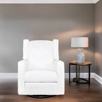 Octavia Solid Wood Microfiber Swivel Glider Rocker Recliner Chair, For Living Room, Bed Room
