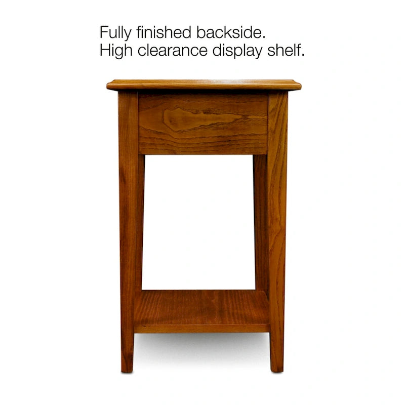 Leick Home One Drawer Square Side Table with Shelf