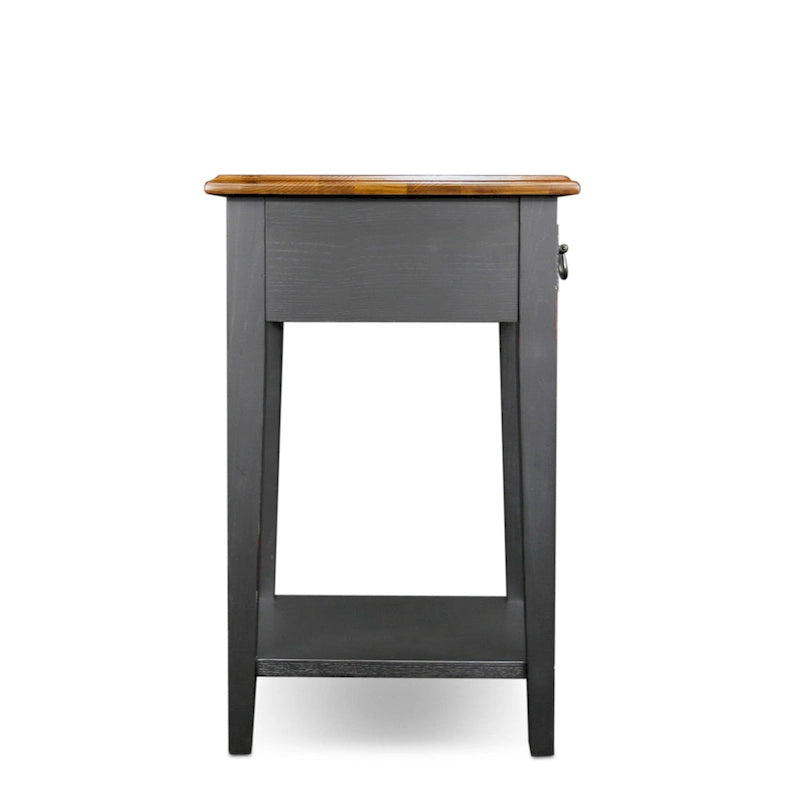 Leick Home One Drawer Square Side Table with Shelf