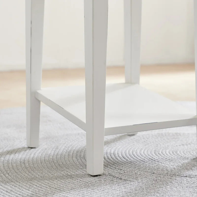 Leick Home One Drawer Square Side Table with Shelf