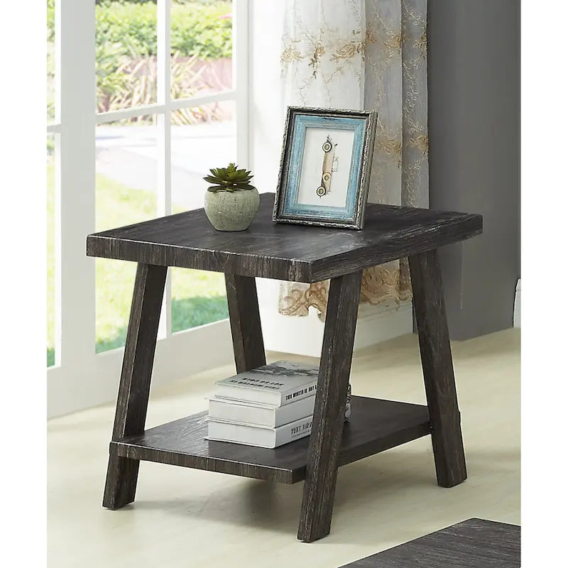 Roundhill Furniture Athens Contemporary 3-pc. Replicated Wood Shelf Table Set