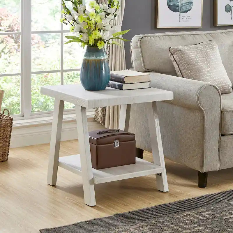 Roundhill Furniture Athens Contemporary 3-pc. Replicated Wood Shelf Table Set