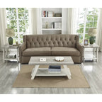 Roundhill Furniture Athens Contemporary 3-pc. Replicated Wood Shelf Table Set