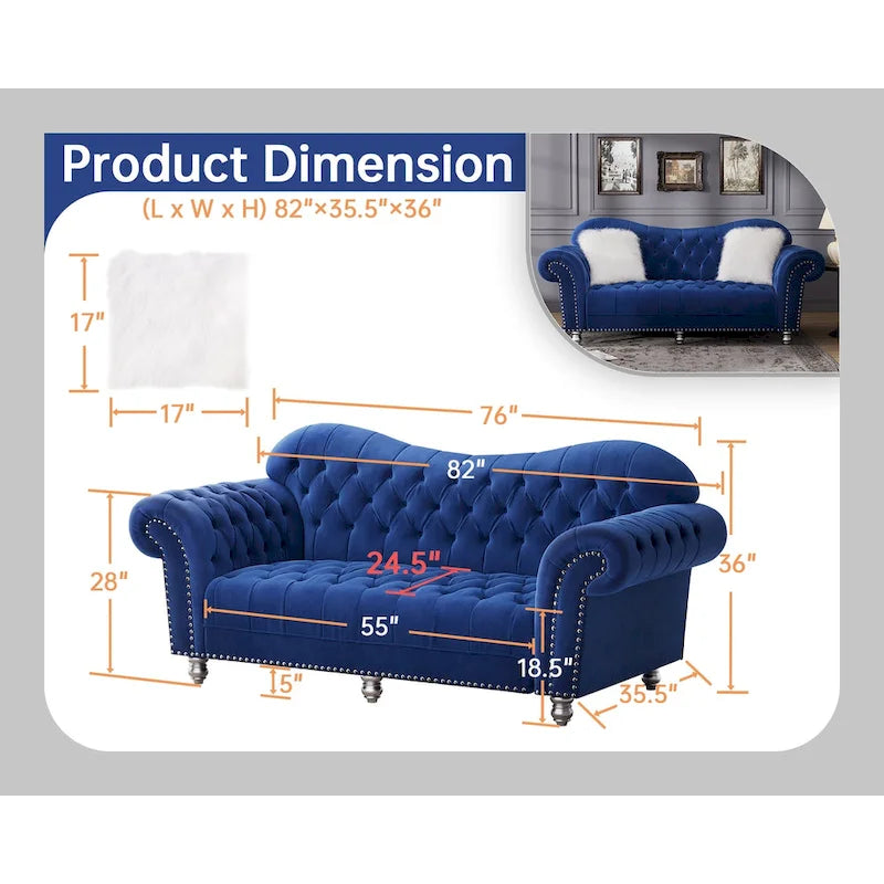 Luxury Classic America Chesterfield Tufted Back Sofa