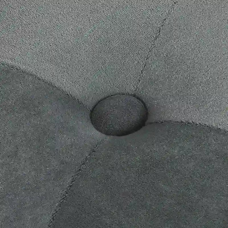 Adeco Tufted Round Ottoman - Upholstered Ottoman Footstool Foot Rest