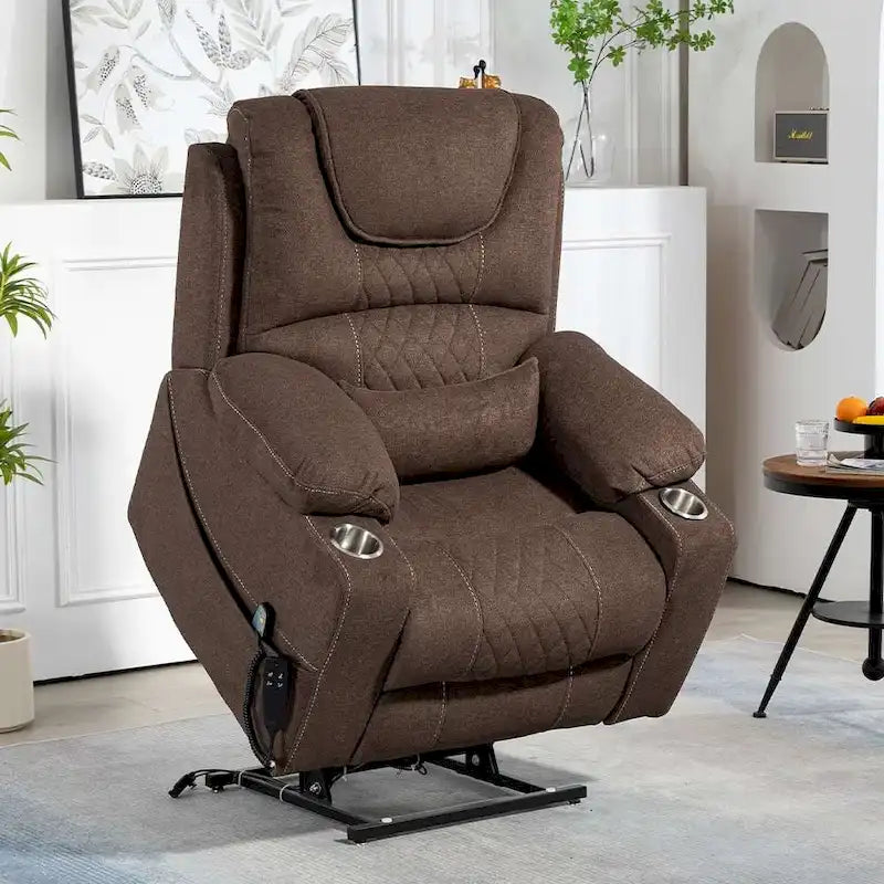 Upgraded Flagship Dual Motor Independent Control Oversized 180 Lay Flat Power Lift Recliner Chair