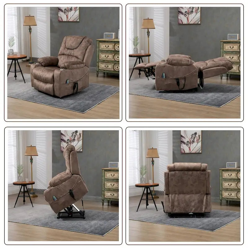 Upgraded Flagship Dual Motor Independent Control Oversized 180 Lay Flat Power Lift Recliner Chair
