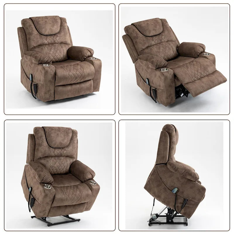 Upgraded Flagship Dual Motor Independent Control Oversized 180 Lay Flat Power Lift Recliner Chair