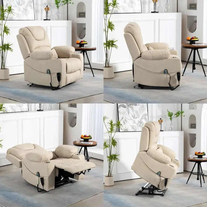 Upgraded Flagship Dual Motor Independent Control Oversized 180 Lay Flat Power Lift Recliner Chair