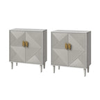 Damien Morden Storage TV Stand with Adjustable Shelves Set of 2 by HULALA HOME