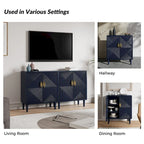 Damien Morden Storage TV Stand with Adjustable Shelves Set of 2 by HULALA HOME