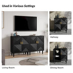 Damien Morden Storage TV Stand with Adjustable Shelves Set of 2 by HULALA HOME