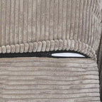 142 L-shape Oversized Corduroy Sectional Sofa Classic Deep Couch with Ottoman