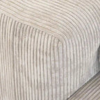 142 L-shape Oversized Corduroy Sectional Sofa Classic Deep Couch with Ottoman