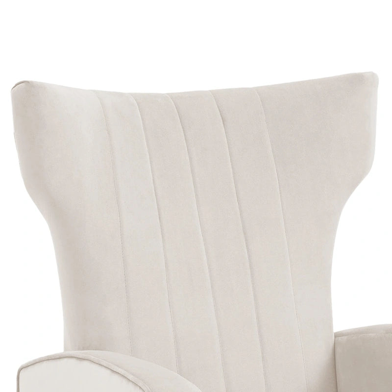 Upholstered Wingback Accent Chair - 26.4W x 37.8H x 32.6D