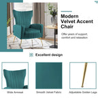 Upholstered Wingback Accent Chair - 26.4W x 37.8H x 32.6D