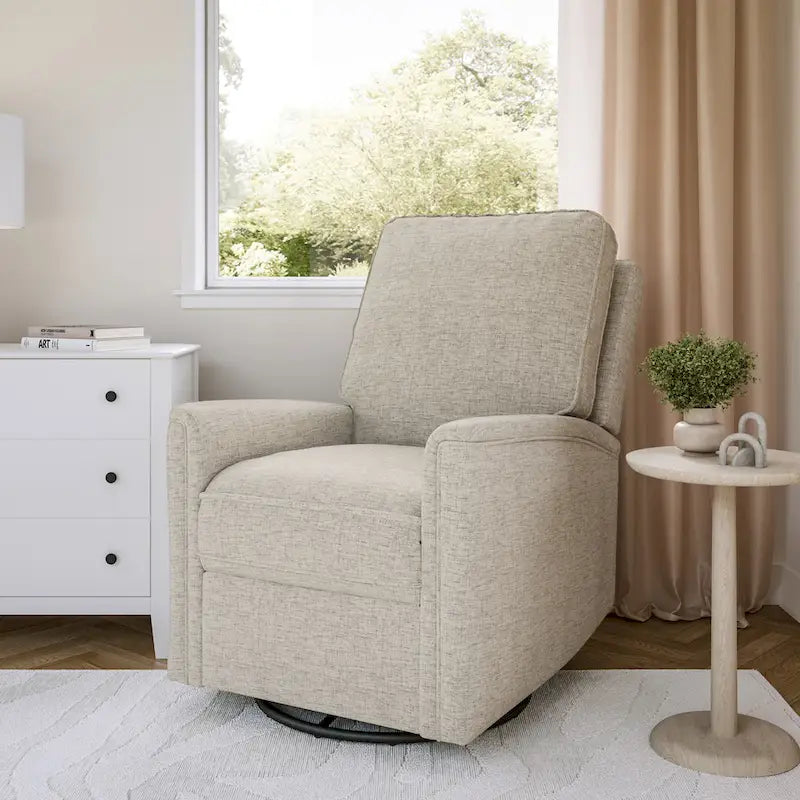 Swivel Glider Recliner Chair with Footrest