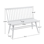 Entryway 40L Solid Wood Dining Bench with Spindle Back