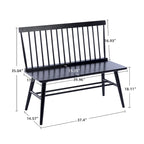 Entryway 40L Solid Wood Dining Bench with Spindle Back