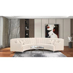 142Velvet Fabric Curve Sectional Sofa - 142