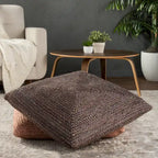 The Curated Nomad Faxon Textured Jute Pouf/ Floor Pillow