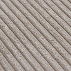 Large Modern Corduroy Fabric 3 Seats Sectional Sofa