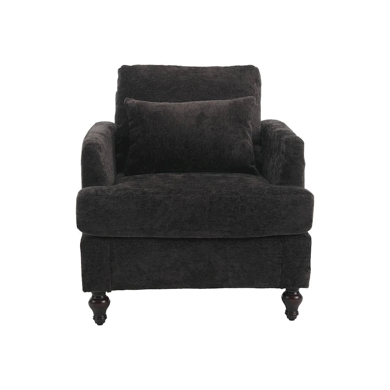 Wood Frame Armchair, Modern Accent Chair Lounge Chair for Living Room
