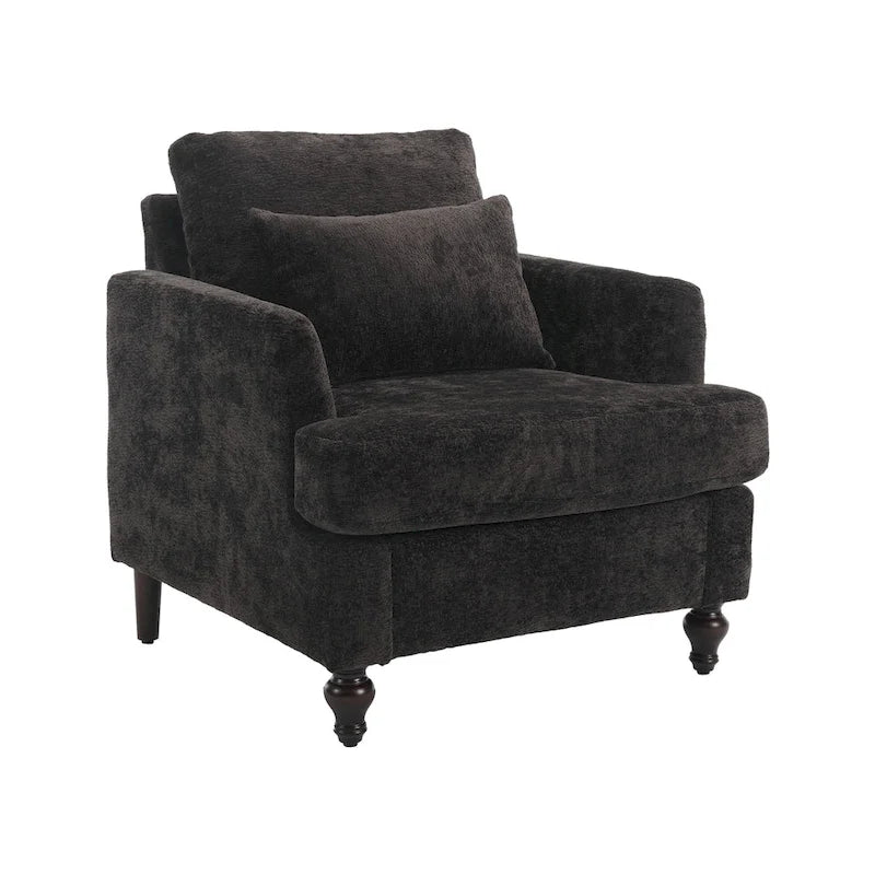 Wood Frame Armchair, Modern Accent Chair Lounge Chair for Living Room