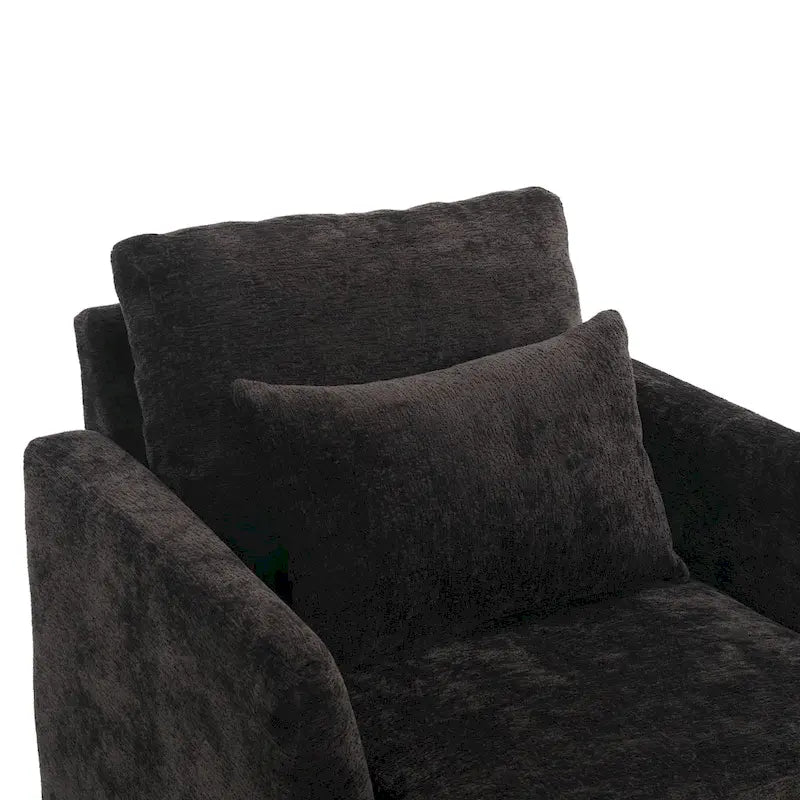 Wood Frame Armchair, Modern Accent Chair Lounge Chair for Living Room