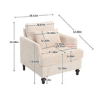 Wood Frame Armchair, Modern Accent Chair Lounge Chair for Living Room